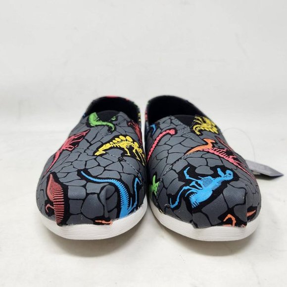 New women's dinosaurs Toms glow in the dark neon multi dino dig alpargata shoes - Picture 5 of 8